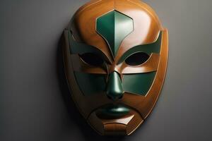 Mardi Gras mask isolated on solid color background. ai generative photo