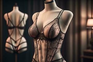 Sensual lingerie on a mannequin. ai generative photo