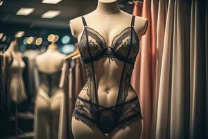 sensual lencería en un maniquí. ai generativo foto