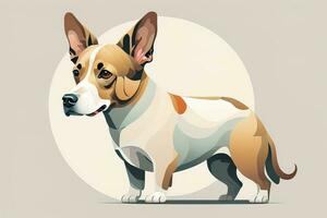 Cute and Adorable Vector illustration in flat style on solid color background. ai generative photo