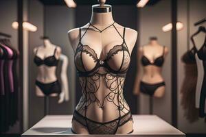 Sensual lingerie on a mannequin. ai generative photo