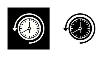 icono de vector de tiempo pasado