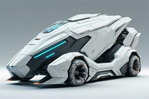 a brand-less generic concept car in studio environment. ai generative photo