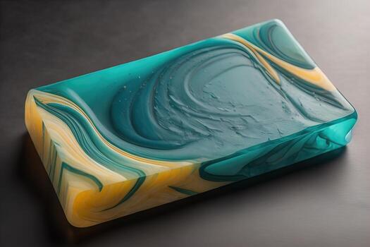 Soap bars on a colored background. ai generative photo