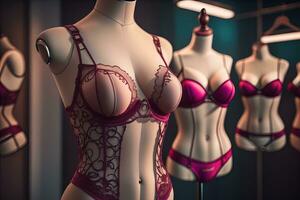 Sensual lingerie on a mannequin. ai generative photo