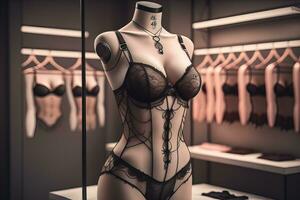 Sensual lingerie on a mannequin. ai generative photo