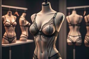 Sensual lingerie on a mannequin. ai generative photo