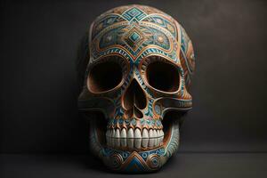 Day of the Dead sugar skull. Mexican sugar skull. ai generative photo