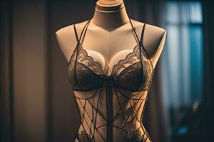 Sensual lingerie on a mannequin. ai generative photo