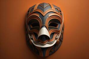 Mardi Gras mask isolated on solid color background. ai generative photo