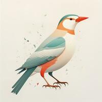 vector illustration of a bird. Vector illustration in cartoon style. ai generative photo