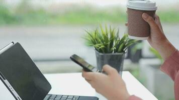 Financial analysts analyze business financial reports on a digital tablet planning investment project during a discussion at a meeting of corporate showing the results of their successful teamwork. video