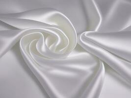 White elegant satin silk cloth texture realistic background image, AI Generative photo