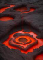 Nature illustration background red lava ground, AI Generative photo