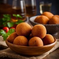 brasileño bocadillo coxinha generativo ai foto