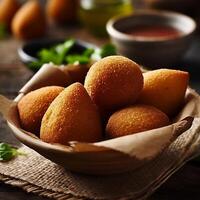 brasileño bocadillo coxinha generativo ai foto