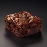 Chocolate brownie generative ai photo