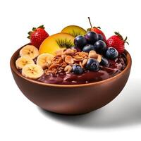 acai cuenco con frutas generativo ai foto