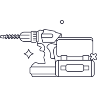 Drill Box Toolkit 2D Outline Illustrations png