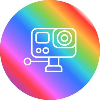 icono de vector de cámara de acción