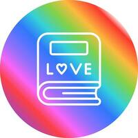 Love story book Vector Icon