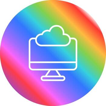 icono de vector de computación de borde