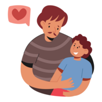 amor filho pais dia cor 2d ilustrações png