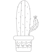 cactus cinco Delaware mayonesa contorno 2d ilustraciones png