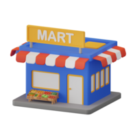 Mart Grocery Shopping Grocery 3D Illustrations png