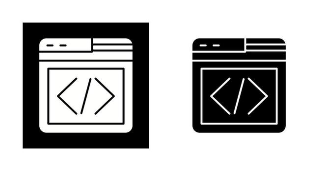 icono de vector de programación web