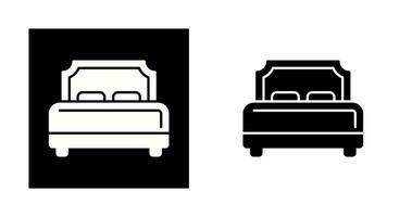 icono de vector de cama de hotel