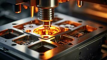 CNC Metal Fabrication with Cutting Edge Laser Technology. Generative AI photo
