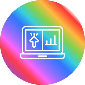 flujo de clics análisis vector icono