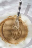Whip cream with chestnut photo