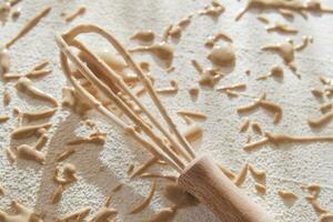 Composition of chestnut flour photo