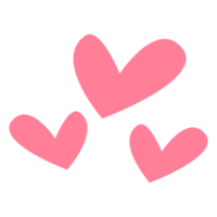 drie liefde Valentijn sticker kleur 2d illustratie png