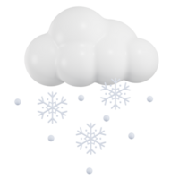 wolk sneeuwbal weer 3d illustratie png