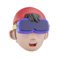 pojke vr underhållande 3d illustrationer png