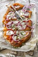 Pizza with onion photo