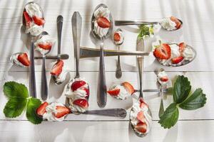 Strawberry with cream photo