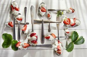 Strawberry with cream photo