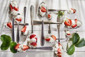 Strawberry with cream photo