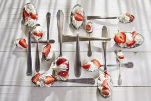 Strawberry with cream photo