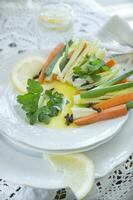 Presentation of mixed vegetables photo