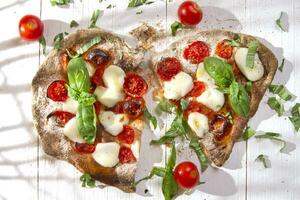 Pizza with whole wheat flour photo