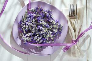 Presentation of lavender flower photo