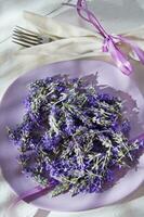 Presentation of lavender flower photo