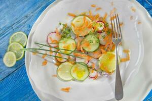 Radish and cucumber salad photo