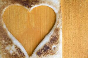 Toast in the shape of heart photo