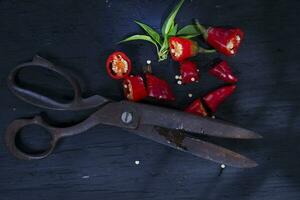 Cut the red pepper photo